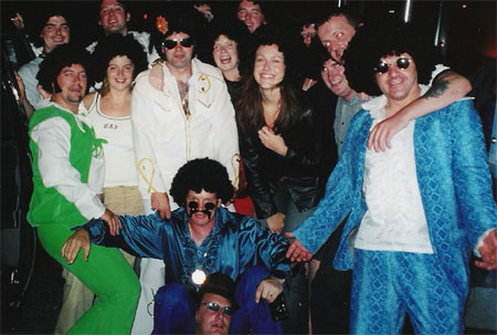 Elvis impersonators party.